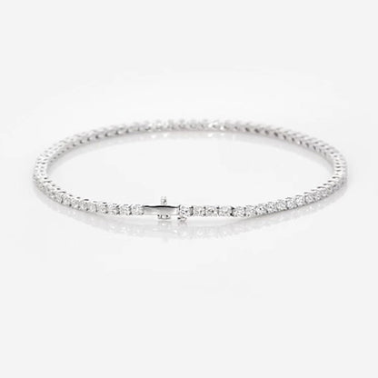 Tennis Bracelet White Gold 10.50 Carats Gorgeous Round Lab Grown Diamonds