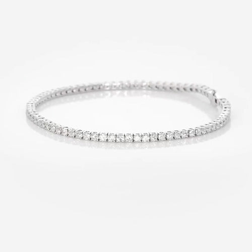 Tennis Bracelet White Gold 10.50 Carats Gorgeous Round Lab Grown Diamonds