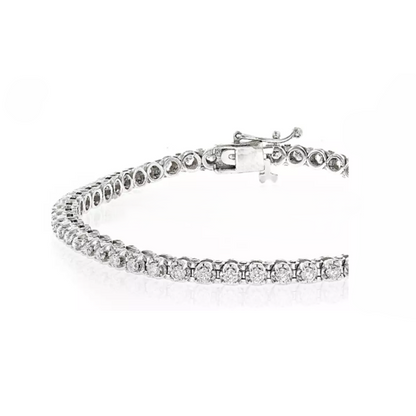 Tennis Bracelet White Gold Round Lab Grown Diamonds White Gold 6 Ct