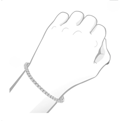 Tennis Bracelet White Gold Round Lab Grown Diamonds White Gold 6 Ct