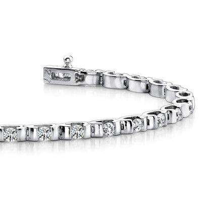 Tennis Bracelet Women 3 Carats Round Brilliant Cut Lab Grown Diamonds
