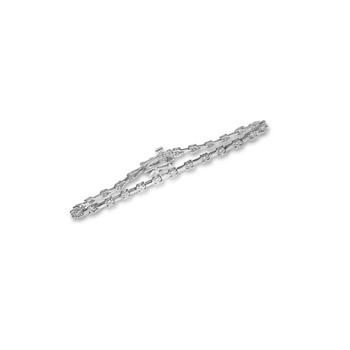 Tennis Bracelet Women Gold Jewelry 2.80 Carats Prong Set Round Natural Earth Mined Diamond