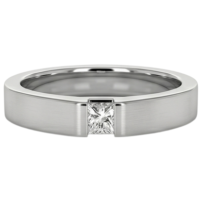 Tension Princess Diamond Anniversary Ring White Gold 10K 0.75 Carats