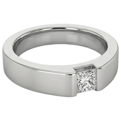 Tension Princess Diamond Anniversary Ring White Gold 10K 0.75 Carats