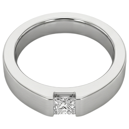 Tension Princess Diamond Anniversary Ring White Gold 10K 0.75 Carats