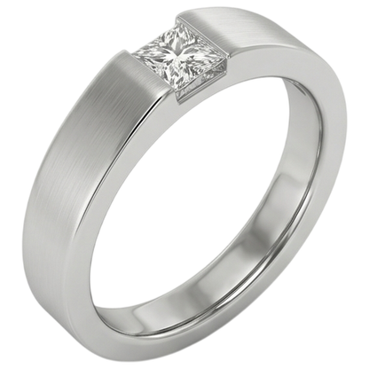 Tension Princess Diamond Anniversary Ring White Gold 10K 0.75 Carats