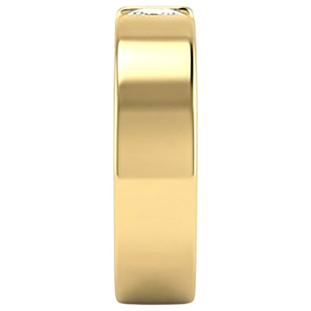 Tension Set Band Yellow Gold 10K Round Diamond 1 Carat Men's Ring