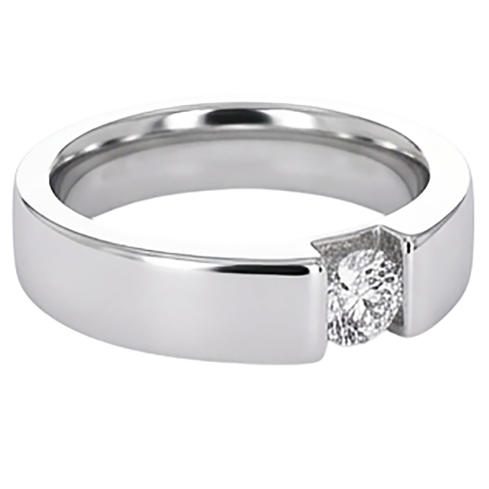 Tension Set Diamond Men's Ring 1 Carat Jewelry