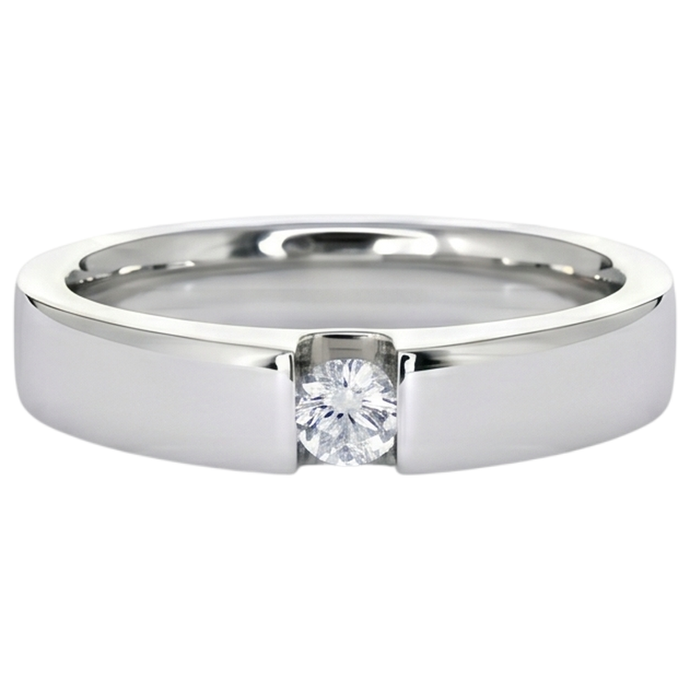 Tension Set Round Diamond Promise Men's Ring 0.50 Carats Jewelry
