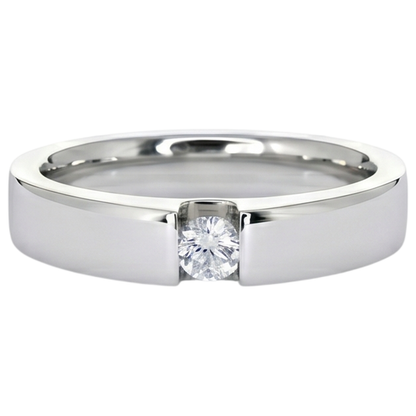 Tension Set Round Diamond Promise Men's Ring 0.50 Carats Jewelry