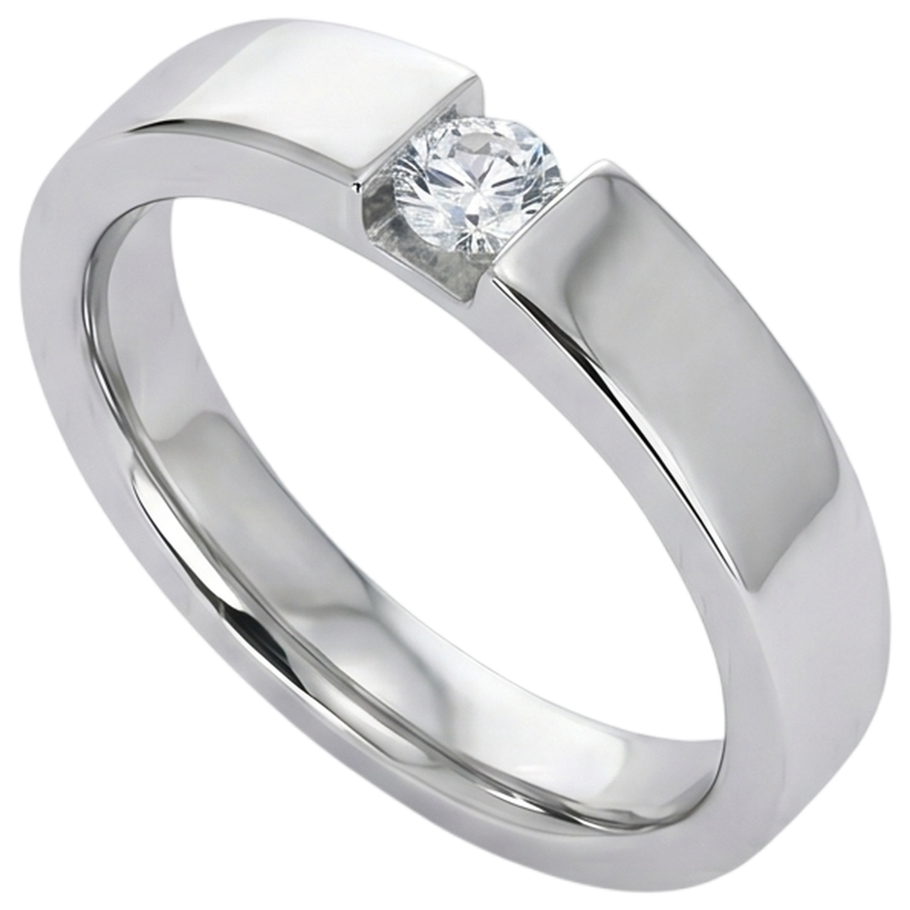 Tension Set Round Diamond Promise Men's Ring 0.50 Carats Jewelry