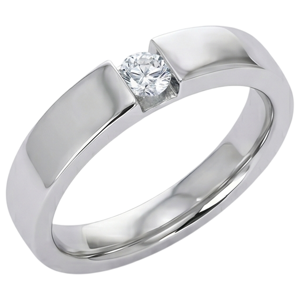 Tension Set Round Diamond Promise Men's Ring 0.50 Carats Jewelry
