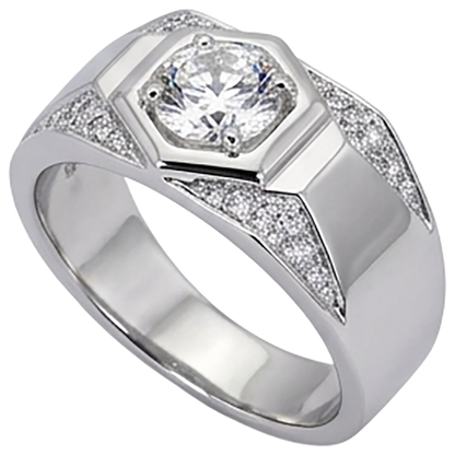 Thick Shank Men's Anniversary Band Round Diamond 1.75 Carats