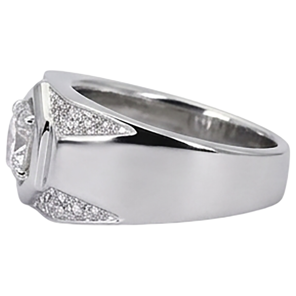 Thick Shank Men's Anniversary Band Round Diamond 1.75 Carats