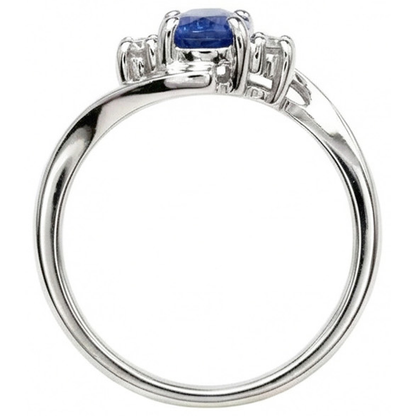 Three Stone Kashmir Sapphire With Natural Earth Mined Diamonds Ring 1.70 Ct Gold 14K