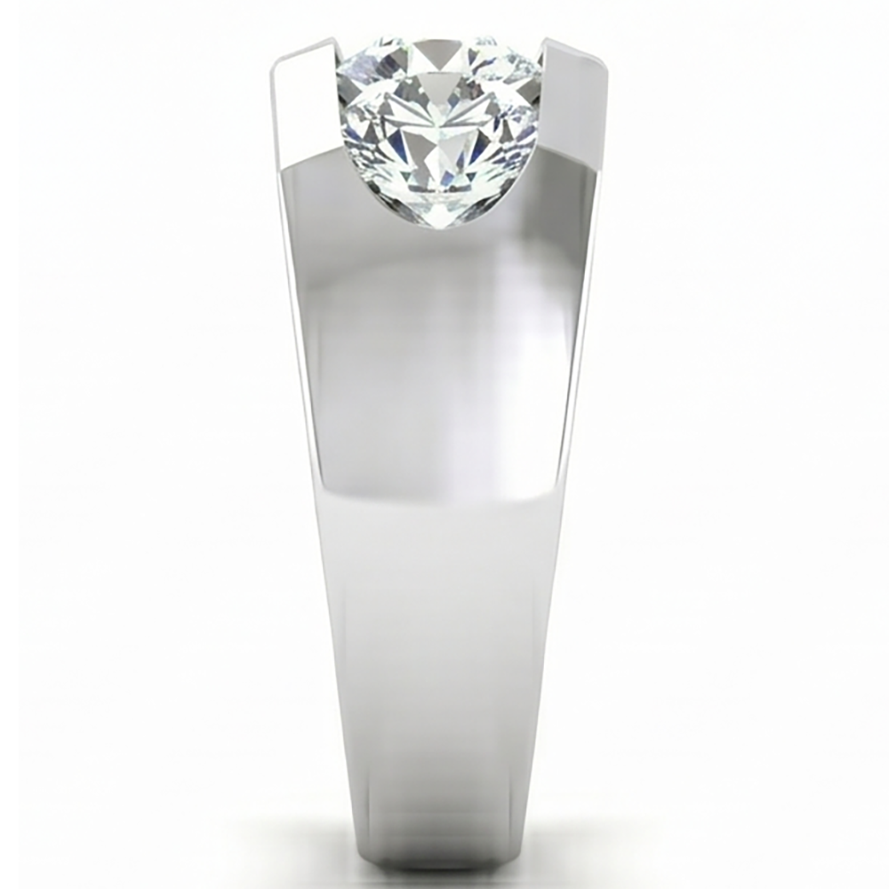 Three Stone Men's Ring Lab Grown Round Diamonds 10K Gold