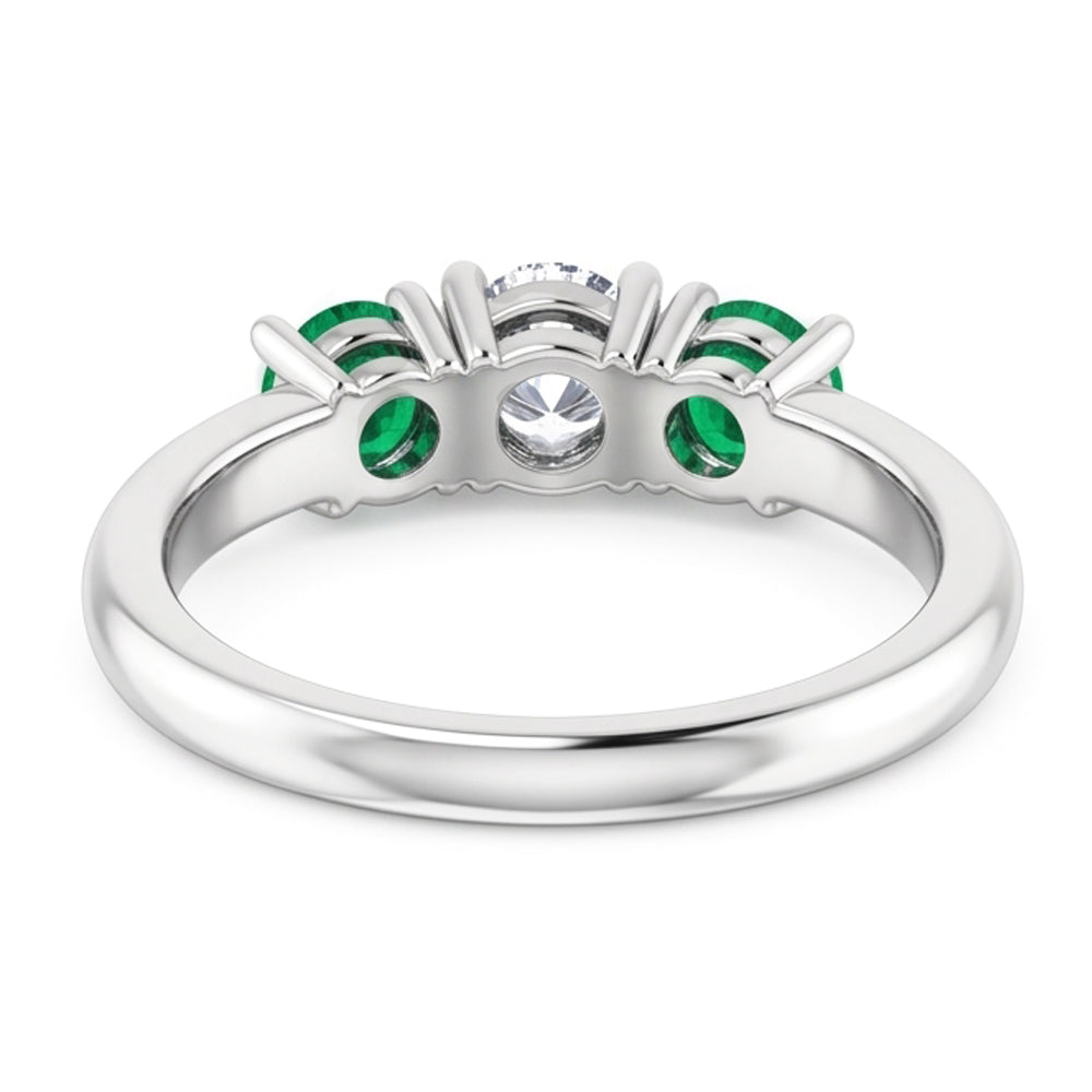 Three Stone Natural Earth Mined Diamond Ring 0.60 Carats 4 Prong Setting Women Jewelry
