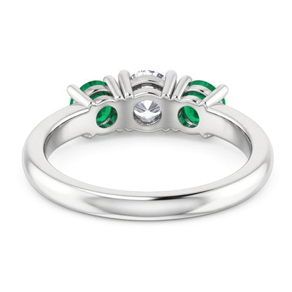Three Stone Natural Earth Mined Diamond Ring 0.60 Carats 4 Prong Setting Women Jewelry