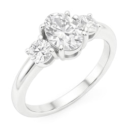 Three Stone Old Cut Wedding Mined Natural Real Diamond ( Not Lab Grown ) Ring 4.50 Carats White Gold 14K