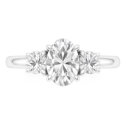 Three Stone Old Cut Wedding Mined Natural Real Diamond ( Not Lab Grown ) Ring 4.50 Carats White Gold 14K