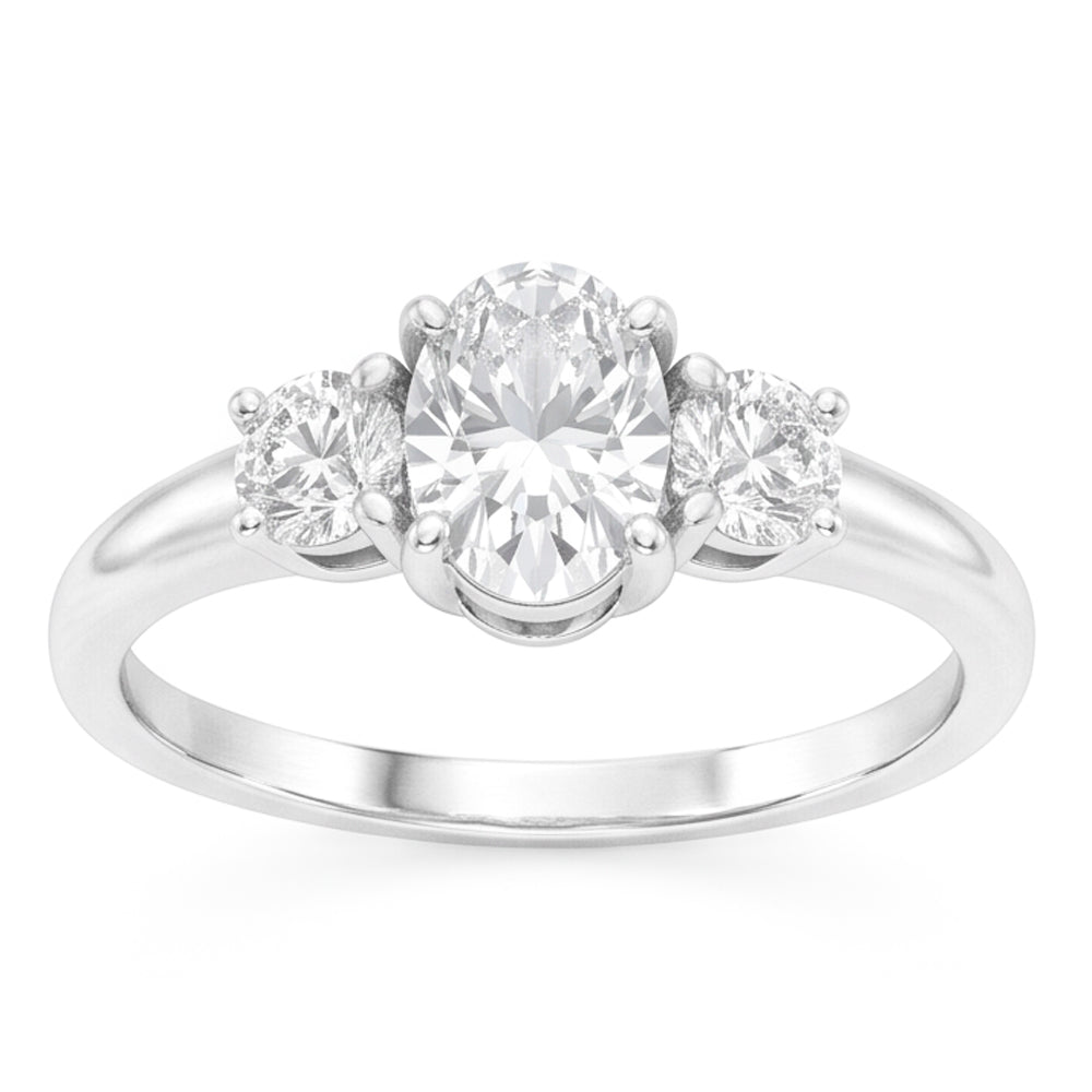 Three Stone Old Cut Wedding Mined Natural Real Diamond ( Not Lab Grown ) Ring 4.50 Carats White Gold 14K