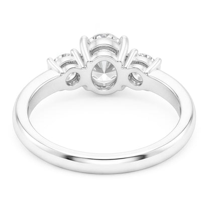 Three Stone Old Cut Wedding Mined Natural Real Diamond ( Not Lab Grown ) Ring 4.50 Carats White Gold 14K