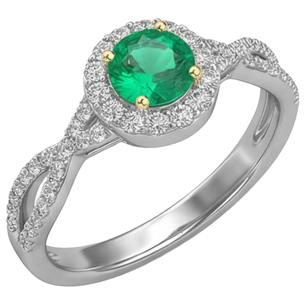 Natural Real ( Not Lab Grown ) Trendy Womens Ring Green Emerald GIA Comfort Fit Jewelry