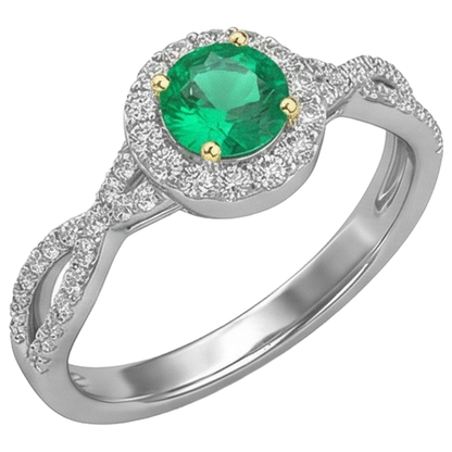 Natural Real ( Not Lab Grown ) Trendy Womens Ring Green Emerald GIA Comfort Fit Jewelry