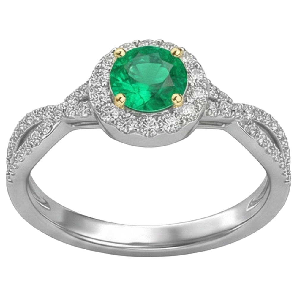 Natural Real ( Not Lab Grown ) Trendy Womens Ring Green Emerald GIA Comfort Fit Jewelry