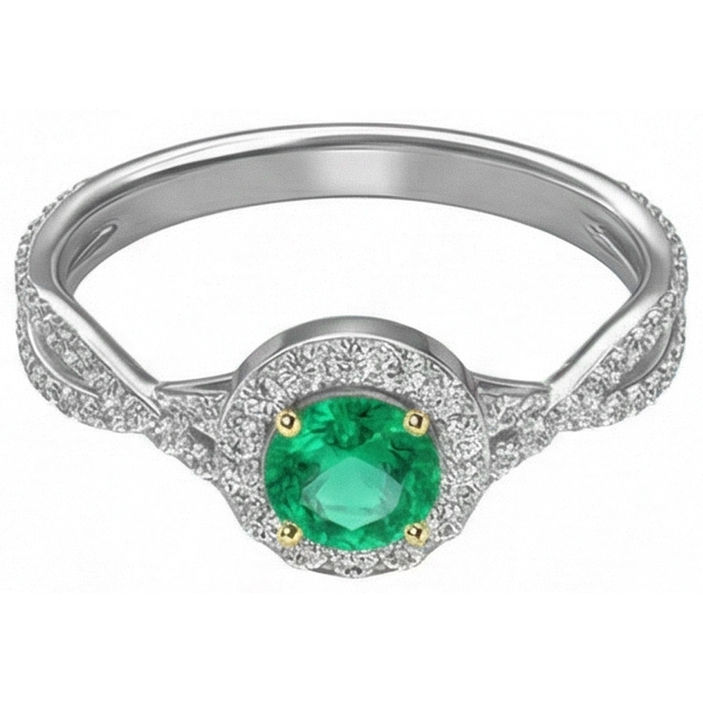Natural Real ( Not Lab Grown ) Trendy Womens Ring Green Emerald GIA Comfort Fit Jewelry