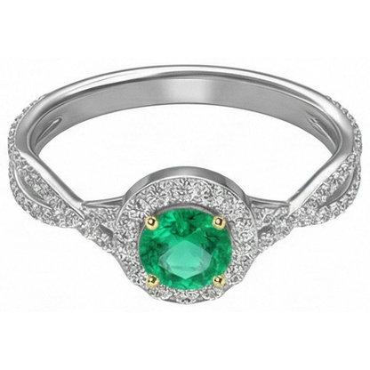 Natural Real ( Not Lab Grown ) Trendy Womens Ring Green Emerald GIA Comfort Fit Jewelry