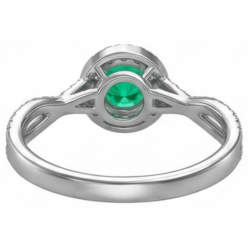 Natural Real ( Not Lab Grown ) Trendy Womens Ring Green Emerald GIA Comfort Fit Jewelry