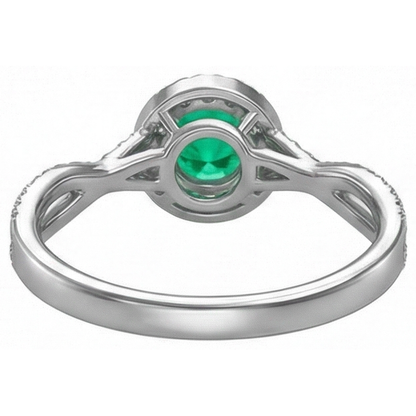 Natural Real ( Not Lab Grown ) Trendy Womens Ring Green Emerald GIA Comfort Fit Jewelry
