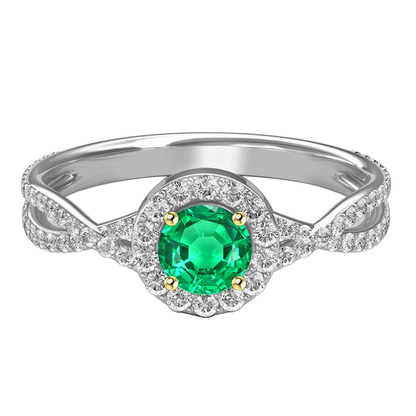 Trendy Womens Ring Green Emerald Comfort Fit Jewelry