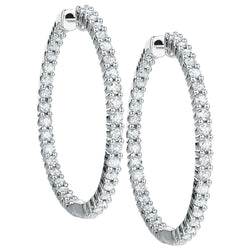 Trendy 7ct Diamond Hoops