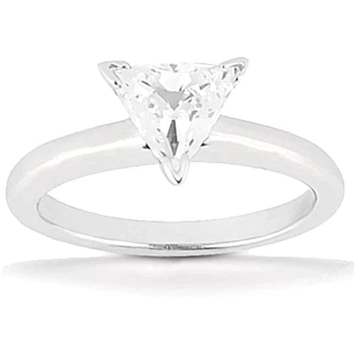 Trilliant Diamond Gold Solitaire Ring
