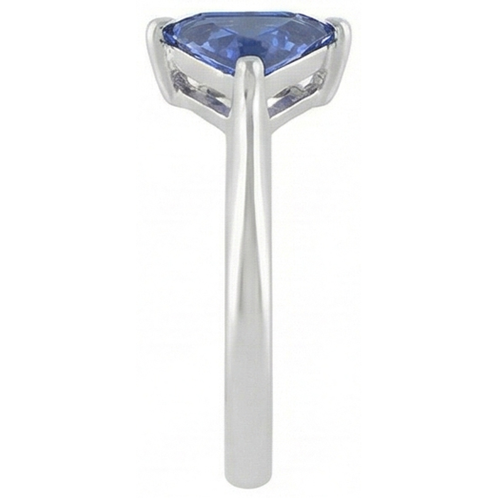 Natural Real ( Not Lab Grown )  Trillion Cut Sapphire Gemstone Ring 2 Carats Ladies Jewelry Gold