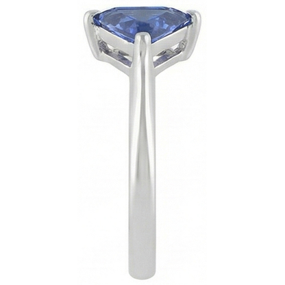 Natural Real ( Not Lab Grown )  Trillion Cut Sapphire Gemstone Ring 2 Carats Ladies Jewelry Gold