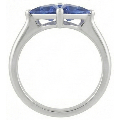 Natural Real ( Not Lab Grown )  Trillion Cut Sapphire Gemstone Ring 2 Carats Ladies Jewelry Gold