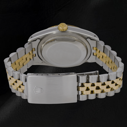 Two Tone Men Rolex Datejust Watch Diamond Dial Jubilee Bracelet