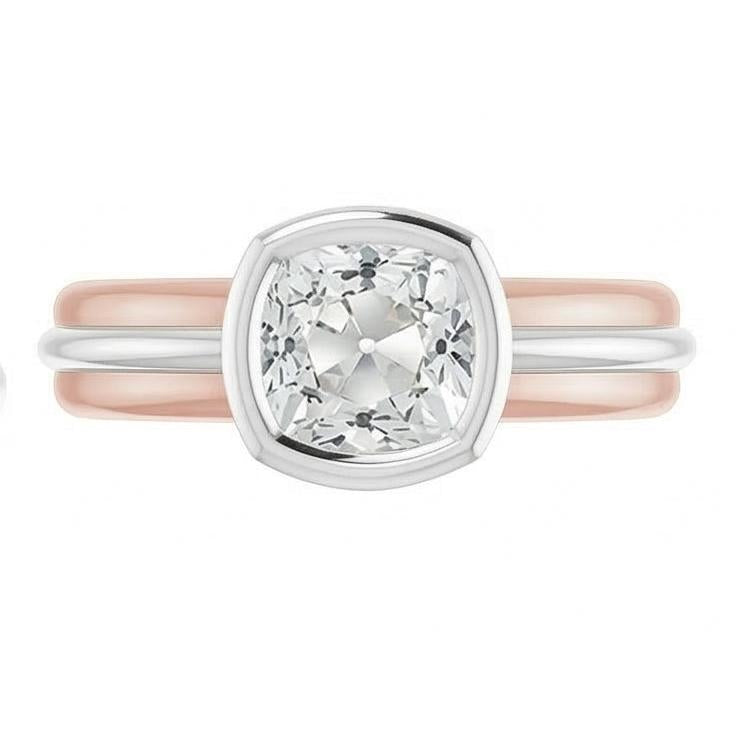 natural cushion diamond 2.20ct watch side angle