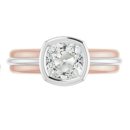 natural cushion diamond 2.20ct watch side angle