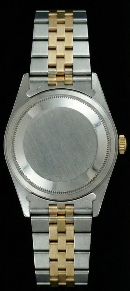 Two Tone Fluted Bezel Datejust Lady Watch Blue Roman Dial Rolex