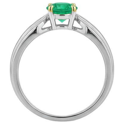 Natural Real ( Not Lab Grown ) Unique Gemstone Jewelry Solitaire Green Emerald GIA Ring
