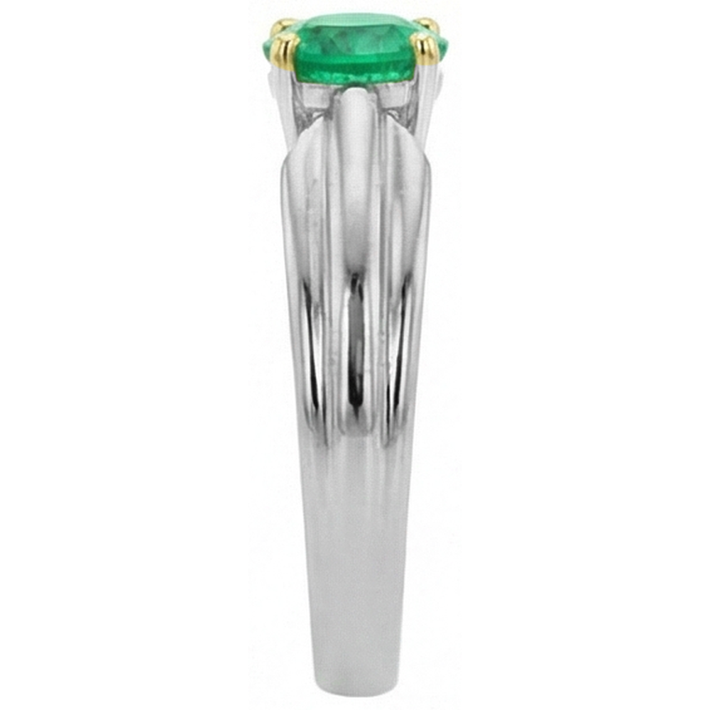 Natural Real ( Not Lab Grown ) Unique Gemstone Jewelry Solitaire Green Emerald GIA Ring