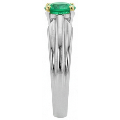 Natural Real ( Not Lab Grown ) Unique Gemstone Jewelry Solitaire Green Emerald GIA Ring