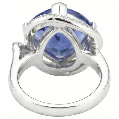 IGI CERTIFIED Unique Sapphire Ring Art Deco