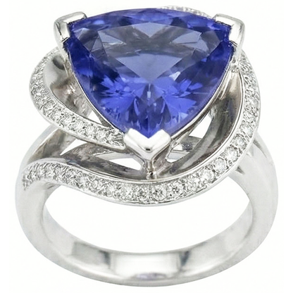IGI CERTIFIED Unique Sapphire Ring Art Deco
