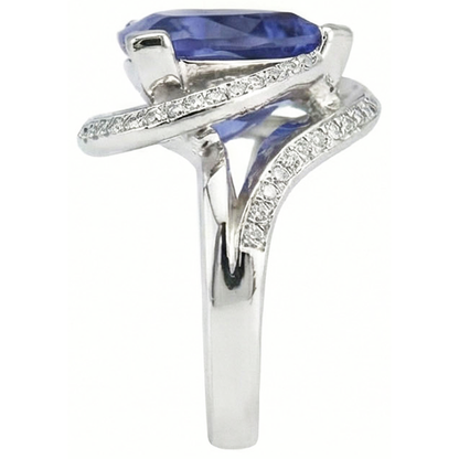 IGI CERTIFIED Unique Sapphire Ring Art Deco