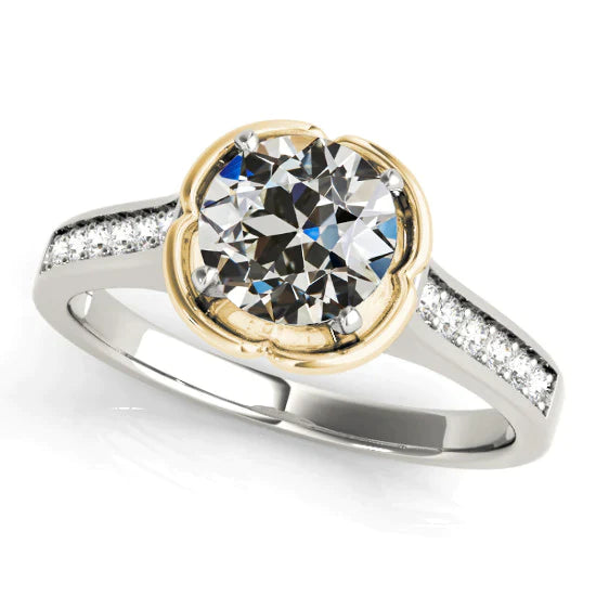 Unique Two Tone Engagement Ring